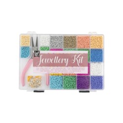 Craft Id Seed Bead Jewellery Making Kit 20 Colours Beads (cr1400/ge)