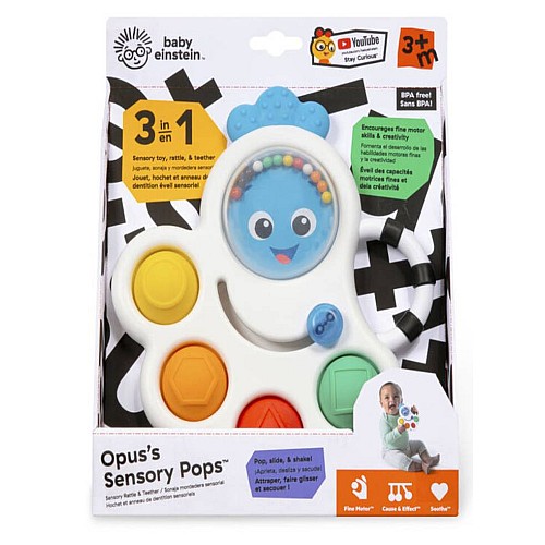 Baby Einstein Opus's Shape Popstm Sensory Rattle & Teether (be-12684)
