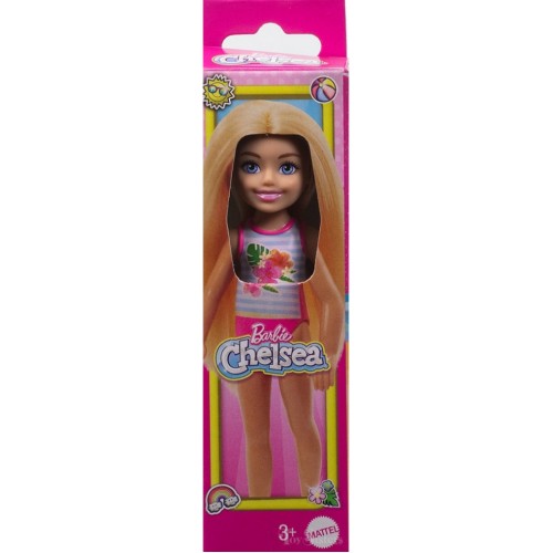 Barbie Club Chelsea Beach Doll With Flower Swimsuit (htk25)