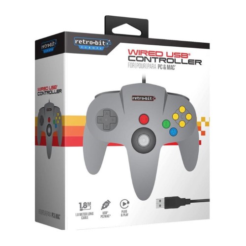 Retro-bit Grey N64 Usb Controller