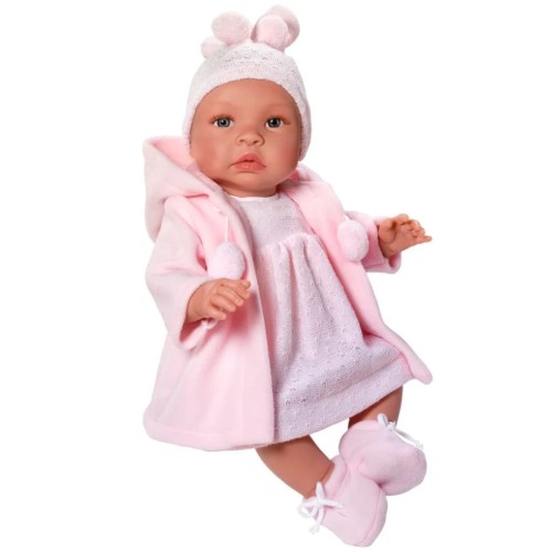 Asi Leonora Doll With Rose Warm Coat 46cm