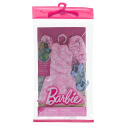 Barbie Fashion Pack Pink Dress With Blue High Heels (hrh40)