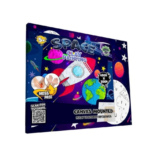 Splat Planet Clay Painting On Canvas 30x40cm Space (777685)