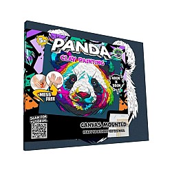 Splat Planet Clay Painting On Canvas 30x40cm Panda (777682)