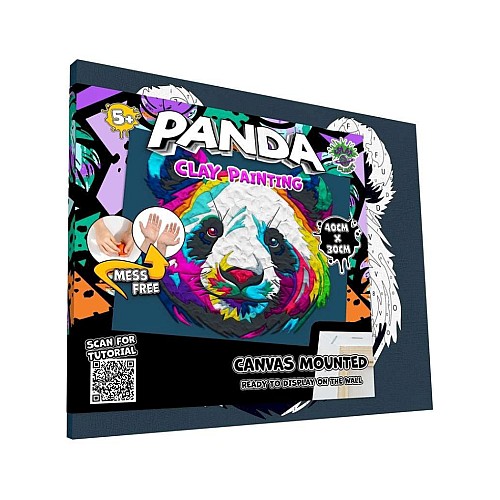Splat Planet Clay Painting On Canvas 30x40cm Panda (777682)