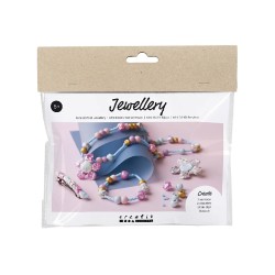 Mini Craft Kit Jewellery, Blue, Light Blue, Pastel Pink, 1 Pack (977747)
