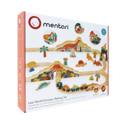 Mentari Train Set Lost World Dinosaur Railway (mt7704)