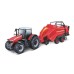Burago Massey Ferguson 8740s 10 Cm With Baler Lifter (143027)