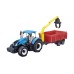 Burago Tractor W/combination Trailer N.h T7.615 10cm Blue (141510)
