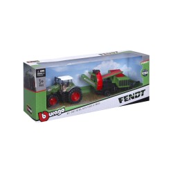 Burago Tractor W/cultivator Fendt 1050 Vario 10cm Green (141507)