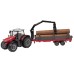 Burago Massey Ferguson 8740s 10cm With Tree Forwarder (143025) Burago Massey Ferguson 8740s 10cm With Tree Forwarder (143025)