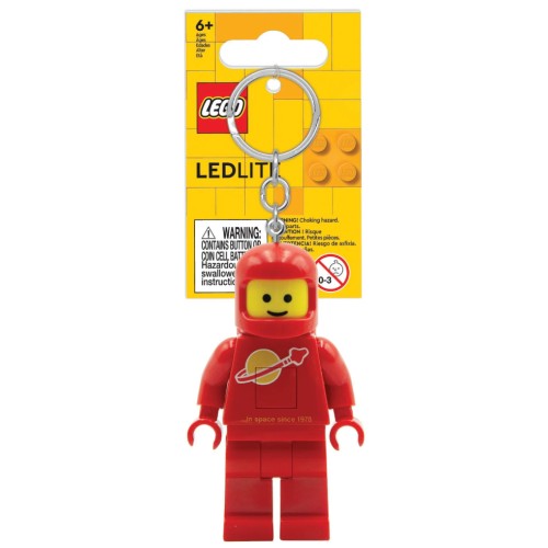 Lego Keychain W/led Spaceman Key Light Red
