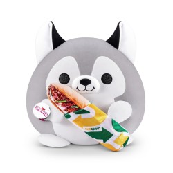 Snackles Series 1 Plush Medium Grey Wolf 35cm