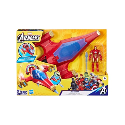 Marvel Avengers Iron Man Repulsor Blast Battle Jet (f9329)