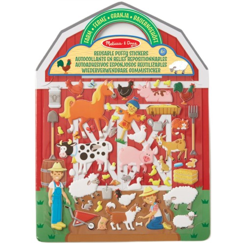Melissa & Doug Reusable Puffy Stickers Farm (19408)