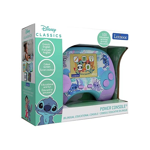 Lexibook Power Console(r) Stitch Educational Handheld Bilingual Talking Console (jcg100di1)