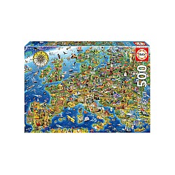 Educa 500 Pcs Crazy European Map Puzzle (80-17962)