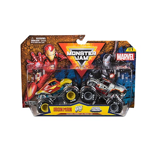 Monster Jam 1:64 Marvel 2 Pack - Iron Man Vs War Machine