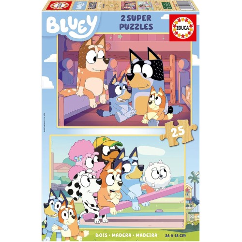 Educa Bluey 2 X 25 Puzzles Wood ( 80-19407)