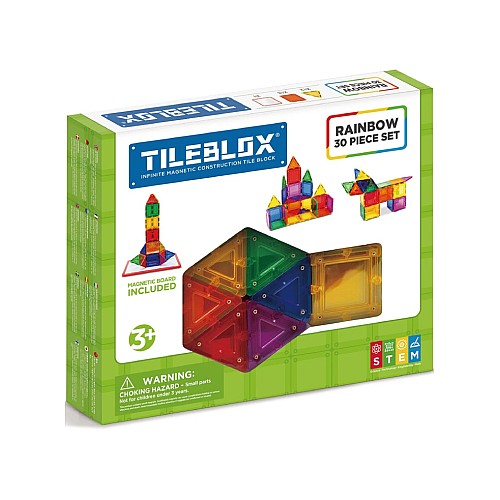 Tileblox Rainbow 30 Pcs W/magnetic Board (3202)