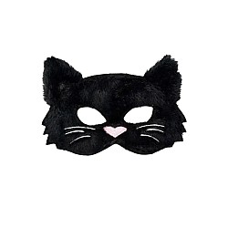 Den Goda Fen Fluffy Black Cat Mask (f85012)