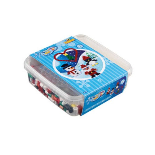 Hama Maxi Beads Christmas 600pcs + Plate 8206 In Bucket (388749)