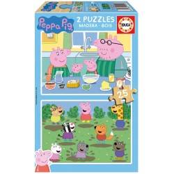 Educa 2x25 Peppa Pig Wood Puzzle (80-19995)
