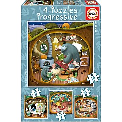 Educa Progressive Puzzle Forest Tales 12-16-20-25 Pcs (80-19685)