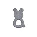 Jellystone Designs Bunny Teether Soft Grey (jsd0382)