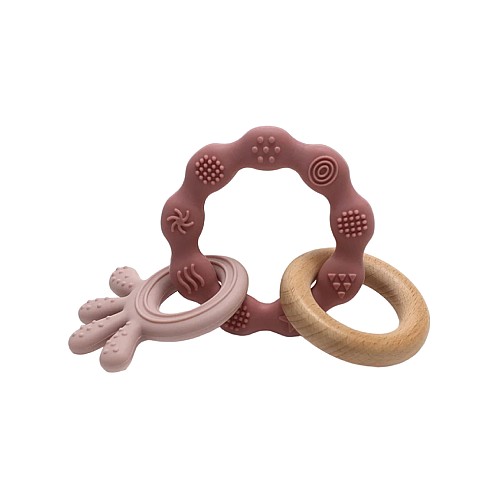 Magni Teether Bracelet Squid And Wood Appendix Dusty Rose (5566)