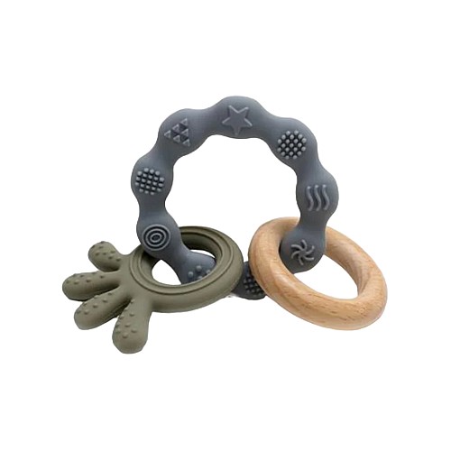 Magni Teether Bracelet Squid And Wood Appendix Green (5567)