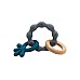 Magni Teether Bracelet Squid And Wood Appendix. Petroleum-green (5568)