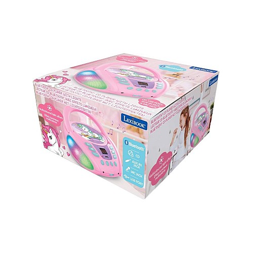 Lexibook Unicorn Bluetooth Portable Cd Player (rcd109uni)