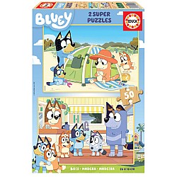 Educa Bluey 2 X 50 Puzzle Wood (80-19408)