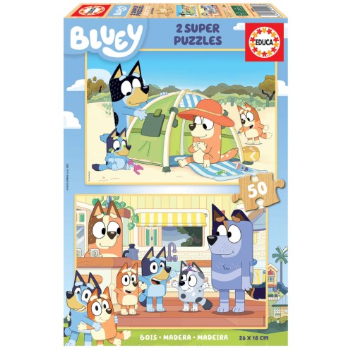 Educa Bluey 2 X 50 Puzzle Wood (80-19408)