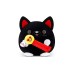 Snackles Series 1 Plush Medium Black Cat