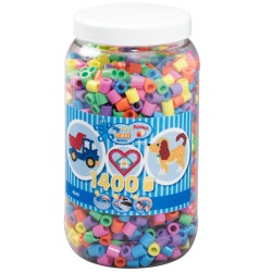 Hama Beads Maxi 1400 Beads In Pastel Mix (388541)