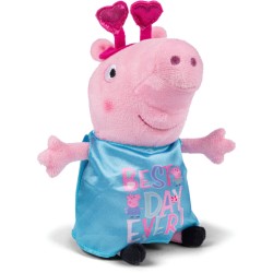 Peppa Pig Plush 20cm Peppa With Heart Hair Band