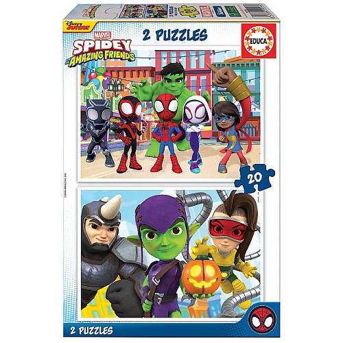 Educa Puzzle 2x20 Spidey & His Amazing Friends (80-19296)
