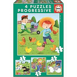 Educa Puzzle 6-9-12-16 Farm Animals (80-17145)
