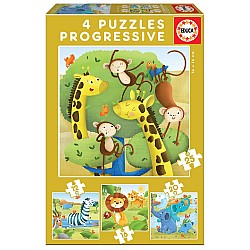 Educa Puzzle 12-16-20-25 Wild Animals (80-17147)