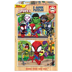 Educa 2x25 Spidey & His Amazing Friends Wood Puzzles (80-19289)