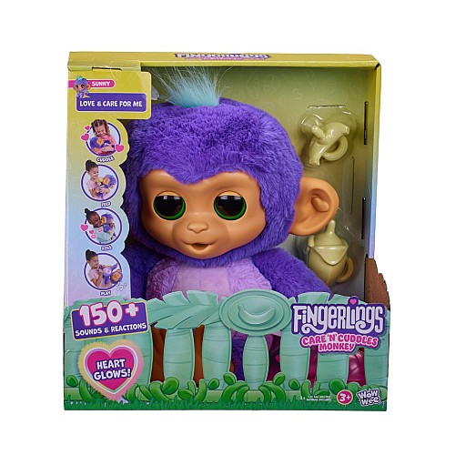 Fingerlings Care N Cuddles Monkey Purple (3191)