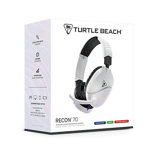 Turtle Beach Recon 70 Wired Headset -2024 (multi Platform) White
