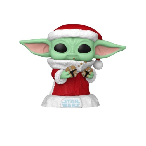 Funko pop Star Wars Mandalorian Holiday Grogu 747 Bobble Head 9cm