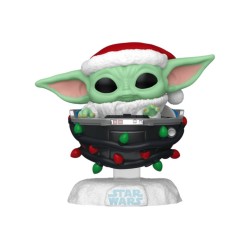Funko pop Star Wars The Mandalorian Holiday Grogu Pram 746 Bobble Head