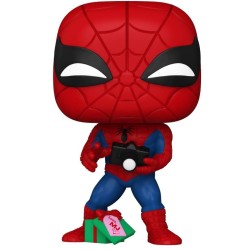 Funko pop Marvel Holiday Spider Man With Open Gift 1441 Bobble Head 9cm