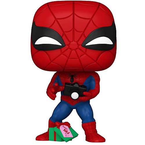 Funko pop Marvel Holiday Spider Man With Open Gift 1441 Bobble Head 9cm