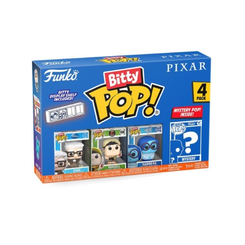 Funko Bitty Pop 4-pack Disney Pixar Carl, Russell, Sadness, Mystery Pop!