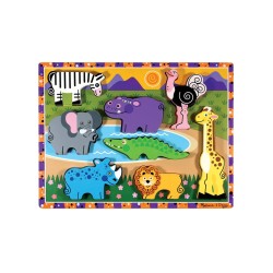 Melissa & Doug Safari Chunky Puzzle 8 Pieces (50202)